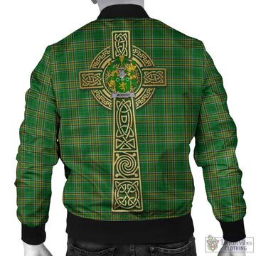 McHugh Irish Clan Tartan Bomber Jacket with Coat of Arms Celtic Tree of Life Style