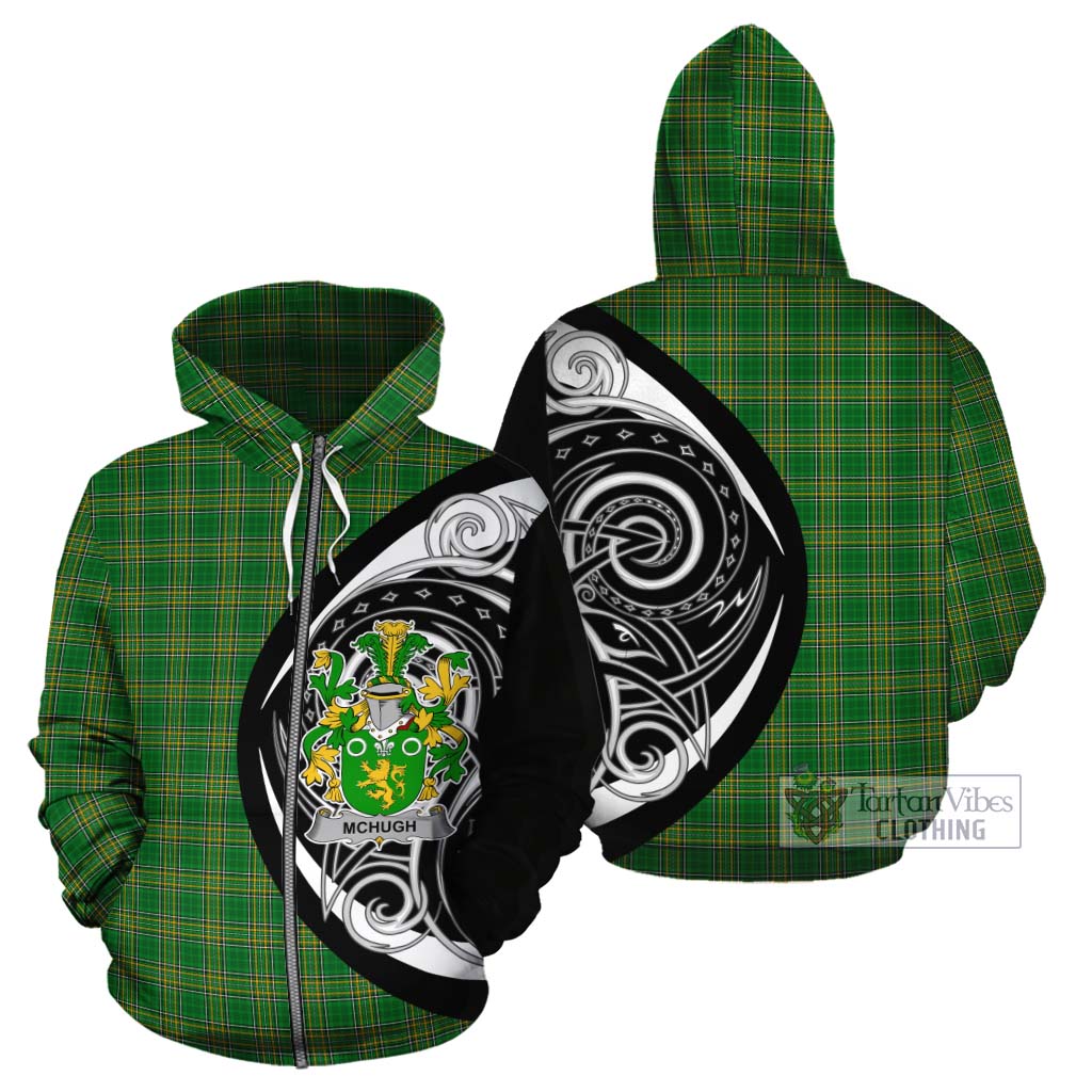 McHugh Irish Clan Cotton Hoodie Celtic Circle Style Zip Hoodie - Tartan Vibes Clothing