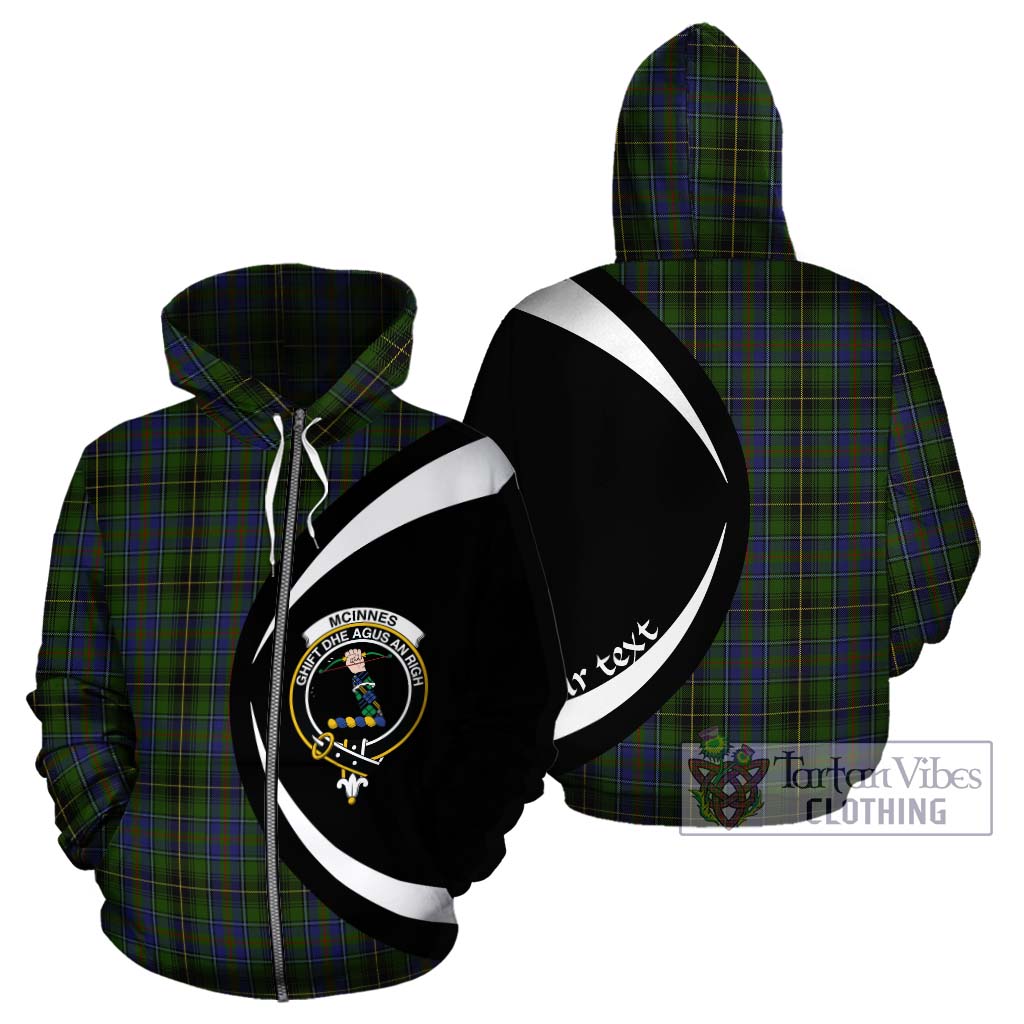 McInnes Tartan Hoodie with Family Crest Circle Style - Tartan Vibes Clothing