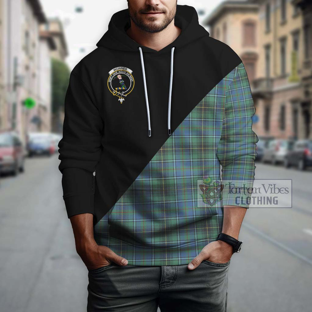 McInnes Ancient Tartan Hoodie with Family Crest and Military Logo Style - Tartanvibesclothing Shop