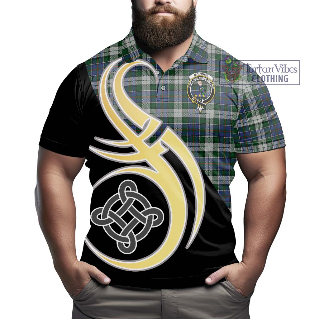 Tartan Vibes Clothing McInnes Dress Tartan Polo Shirt with Family Crest and Celtic Symbol Style