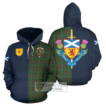 McIntosh Hunting Tartan Hoodie Alba with Scottish Lion Royal Arm Half Style