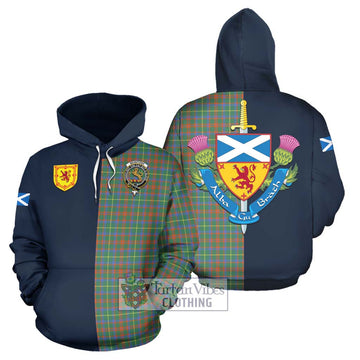 McIntosh Hunting Ancient Tartan Hoodie Alba with Scottish Lion Royal Arm Half Style