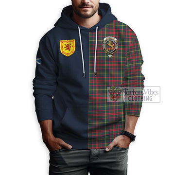 McIntosh Hunting Modern Tartan Hoodie Alba with Scottish Lion Royal Arm Half Style