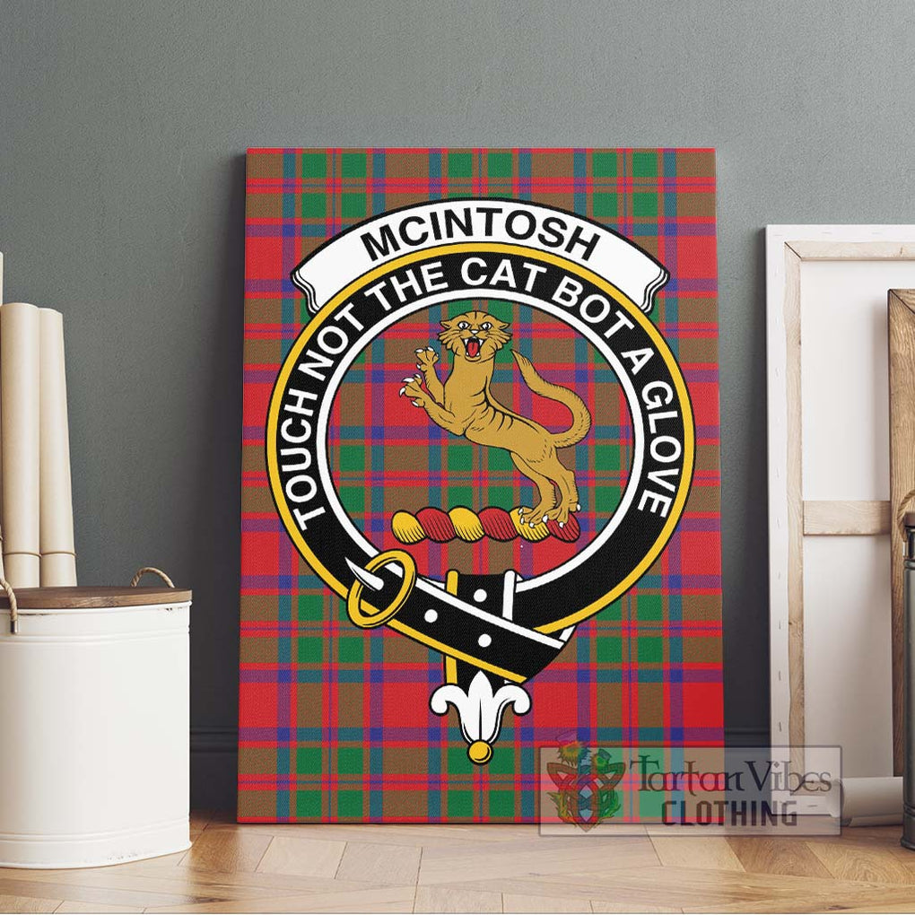 McIntosh Modern Tartan Canvas Print Wall Art with Family Crest Without Frame - Tartan Vibes Clothing