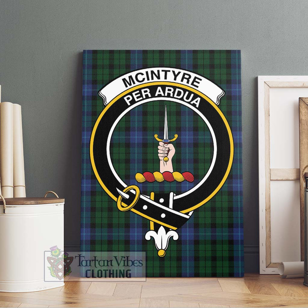 McIntyre Tartan Canvas Print Wall Art with Family Crest Without Frame - Tartan Vibes Clothing