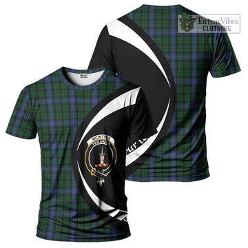 McIntyre Tartan T-Shirt with Family Crest Circle Style