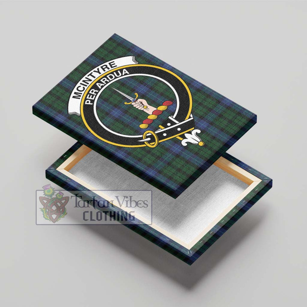 McIntyre Tartan Canvas Print Wall Art with Family Crest - Tartan Vibes Clothing