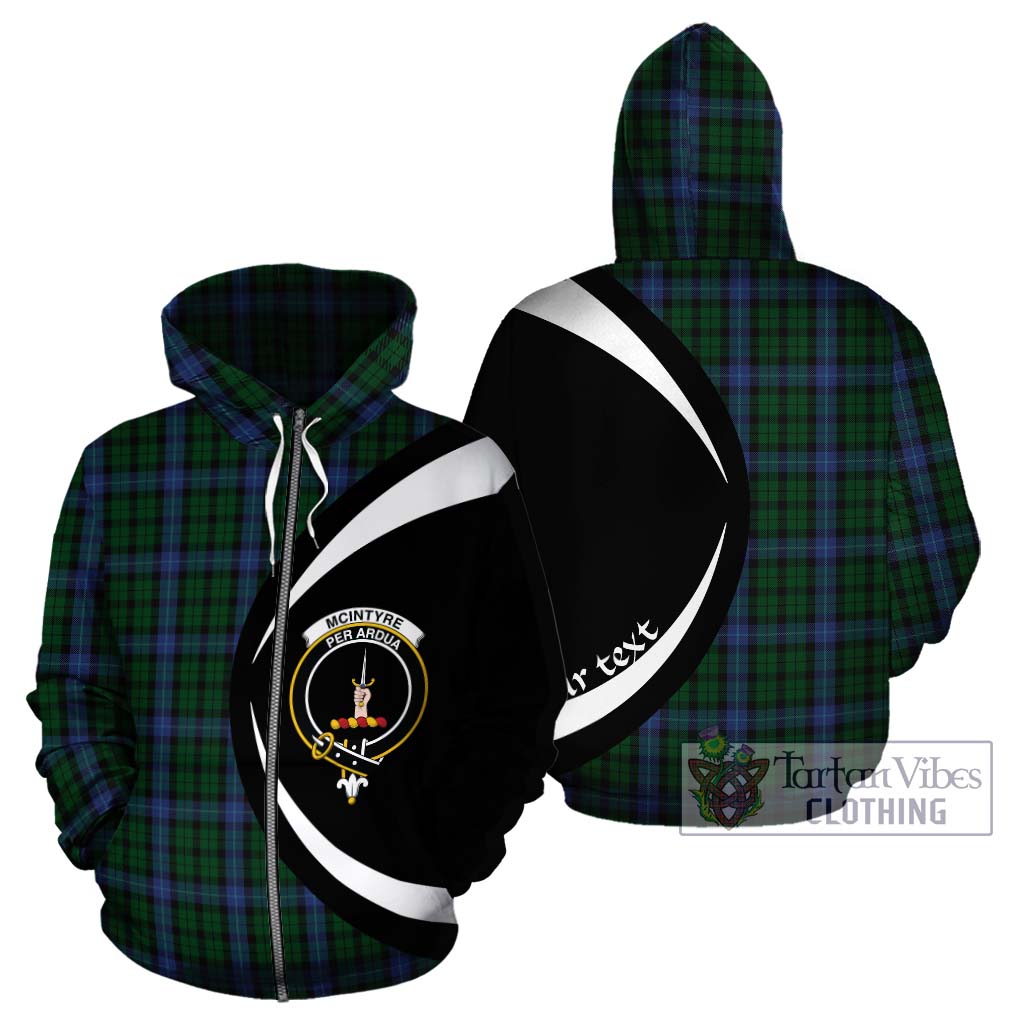 McIntyre Tartan Hoodie with Family Crest Circle Style - Tartan Vibes Clothing