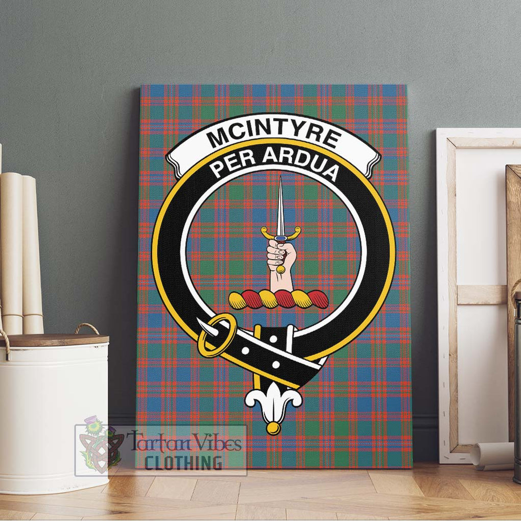 McIntyre Ancient Tartan Canvas Print Wall Art with Family Crest Without Frame - Tartan Vibes Clothing