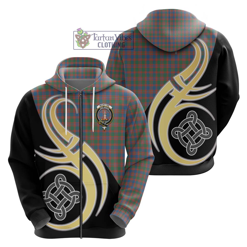 McIntyre Ancient Tartan Hoodie with Family Crest and Celtic Symbol Style - Tartan Vibes Clothing