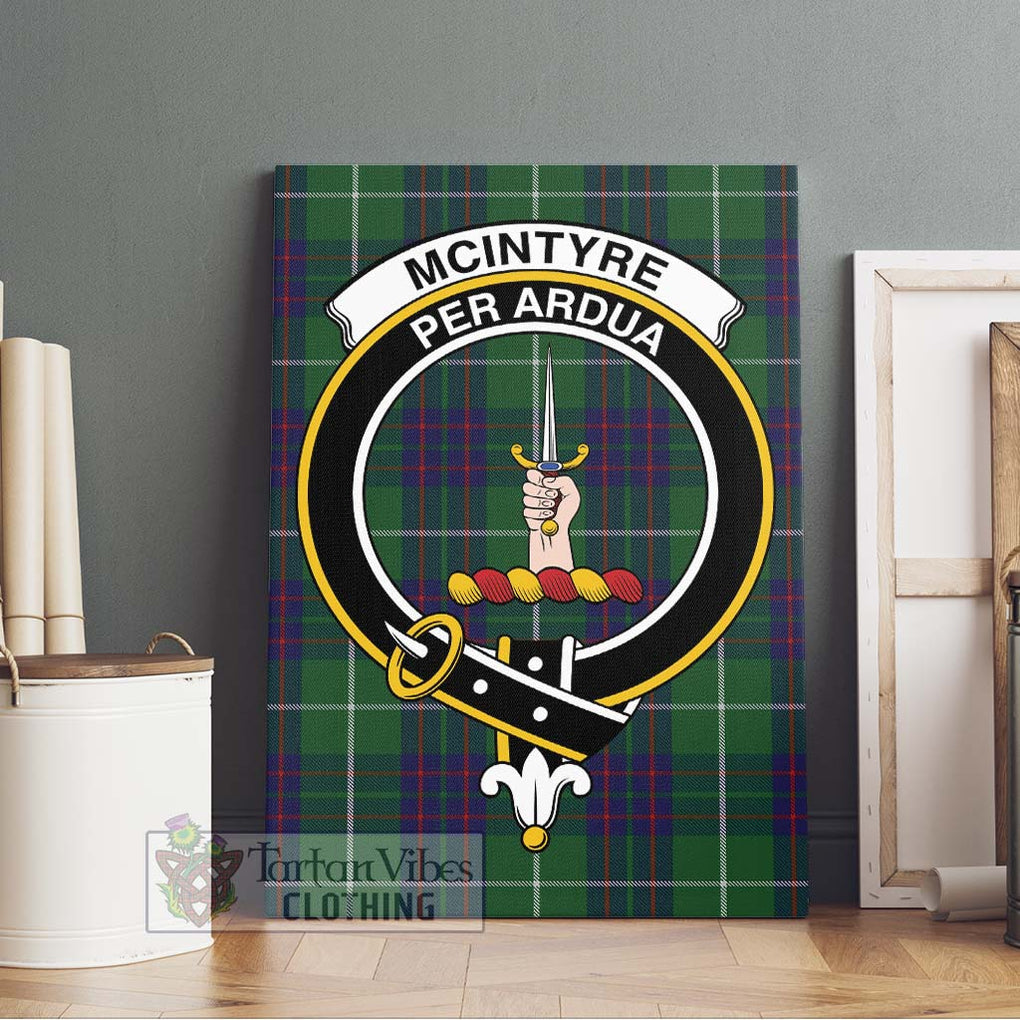 McIntyre Hunting Tartan Canvas Print Wall Art with Family Crest Without Frame - Tartan Vibes Clothing