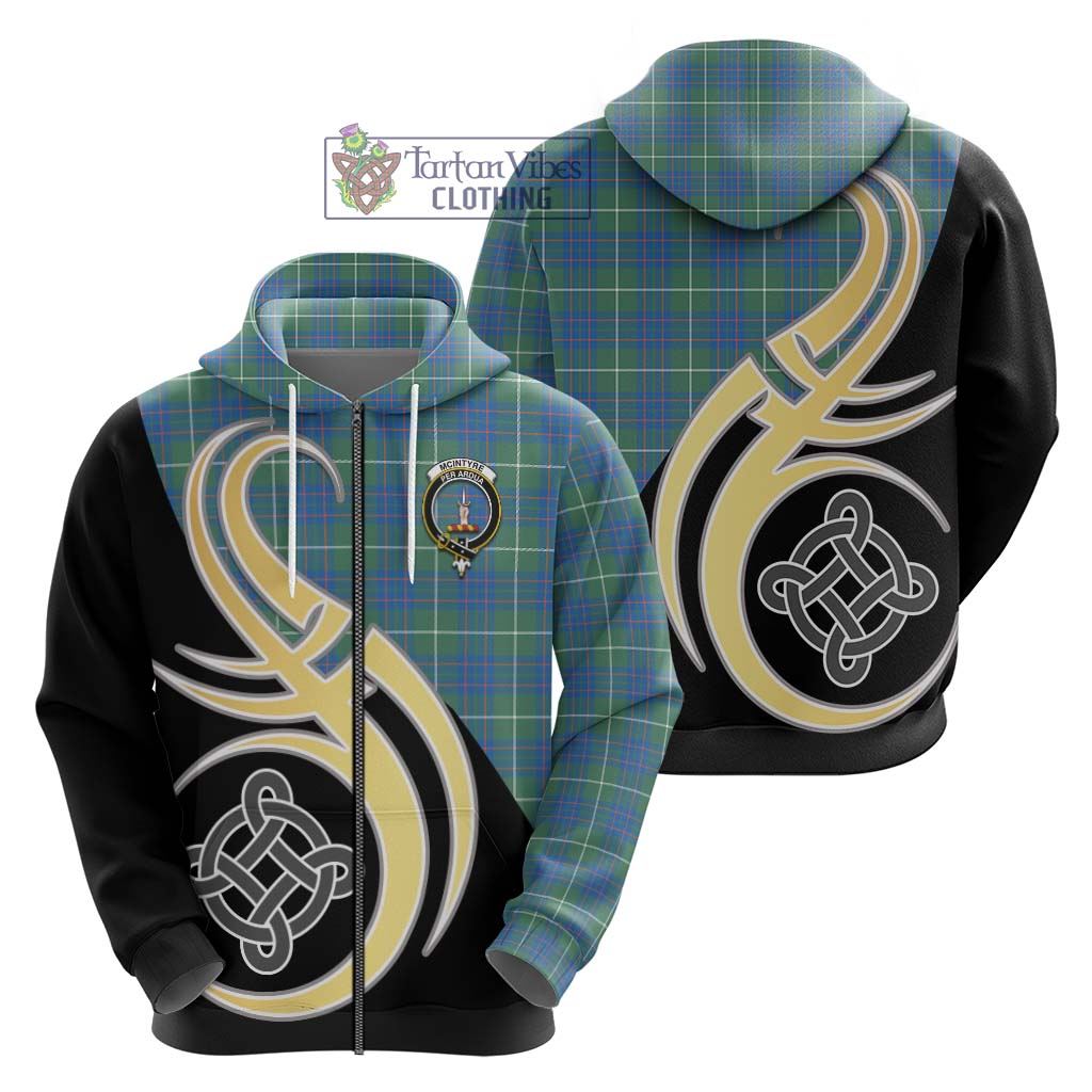 McIntyre Hunting Ancient Tartan Hoodie with Family Crest and Celtic Symbol Style - Tartan Vibes Clothing