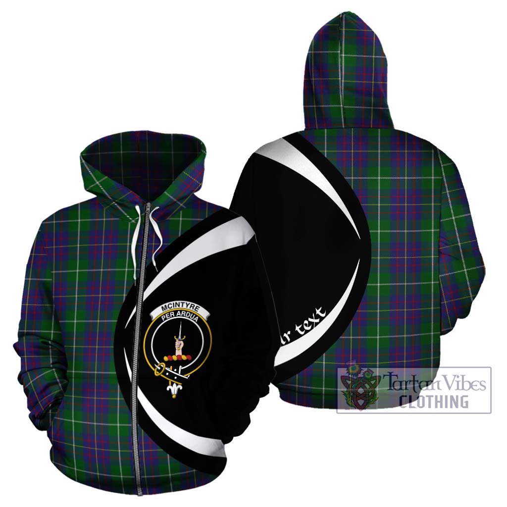 McIntyre Inglis Tartan Hoodie with Family Crest Circle Style - Tartan Vibes Clothing