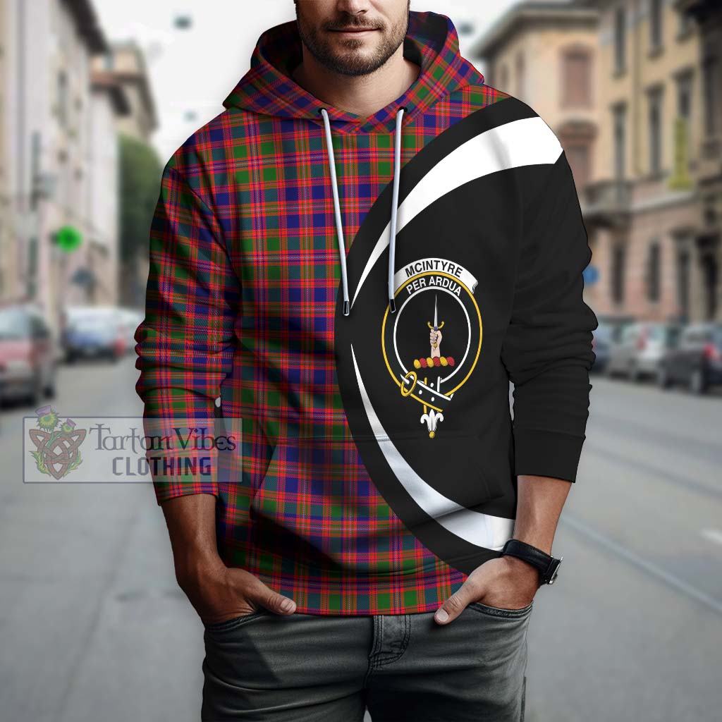 McIntyre Modern Tartan Hoodie with Family Crest Circle Style Zip Hoodie - Tartan Vibes Clothing