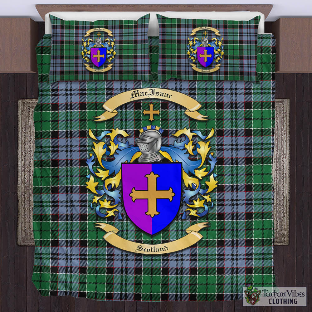 Tartan Vibes Clothing McIsaac Ancient Tartan Bedding Set with Coat of Arms