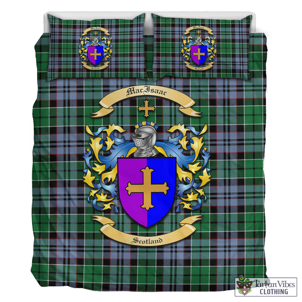 Tartan Vibes Clothing McIsaac Ancient Tartan Bedding Set with Coat of Arms