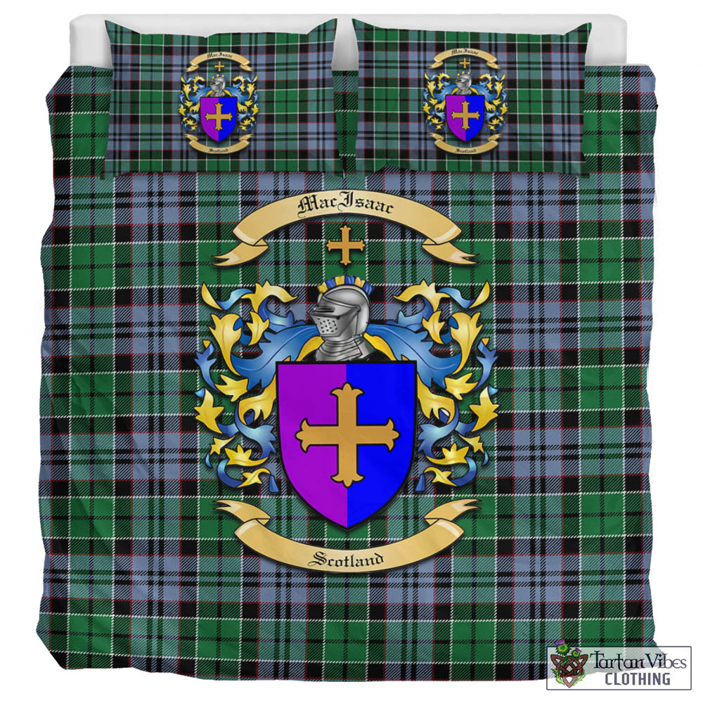 Tartan Vibes Clothing McIsaac Ancient Tartan Bedding Set with Coat of Arms