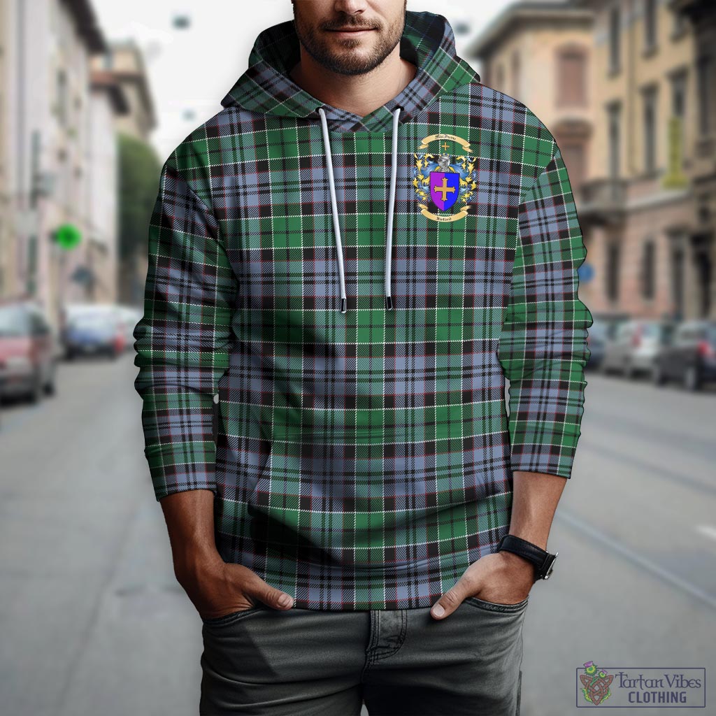 Tartan Vibes Clothing McIsaac Ancient Tartan Hoodie with Coat of Arms