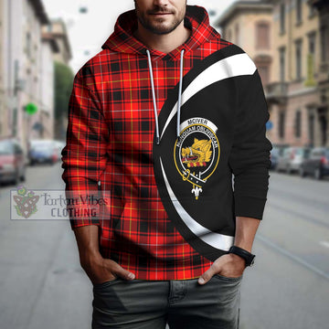 McIver Modern Tartan Hoodie with Family Crest Circle Style