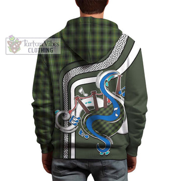 McIvor Hunting Tartan Hoodie with Epic Bagpipe Style