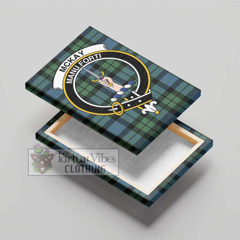 McKay Ancient Tartan Canvas Print Wall Art with Family Crest - Tartan Vibes Clothing