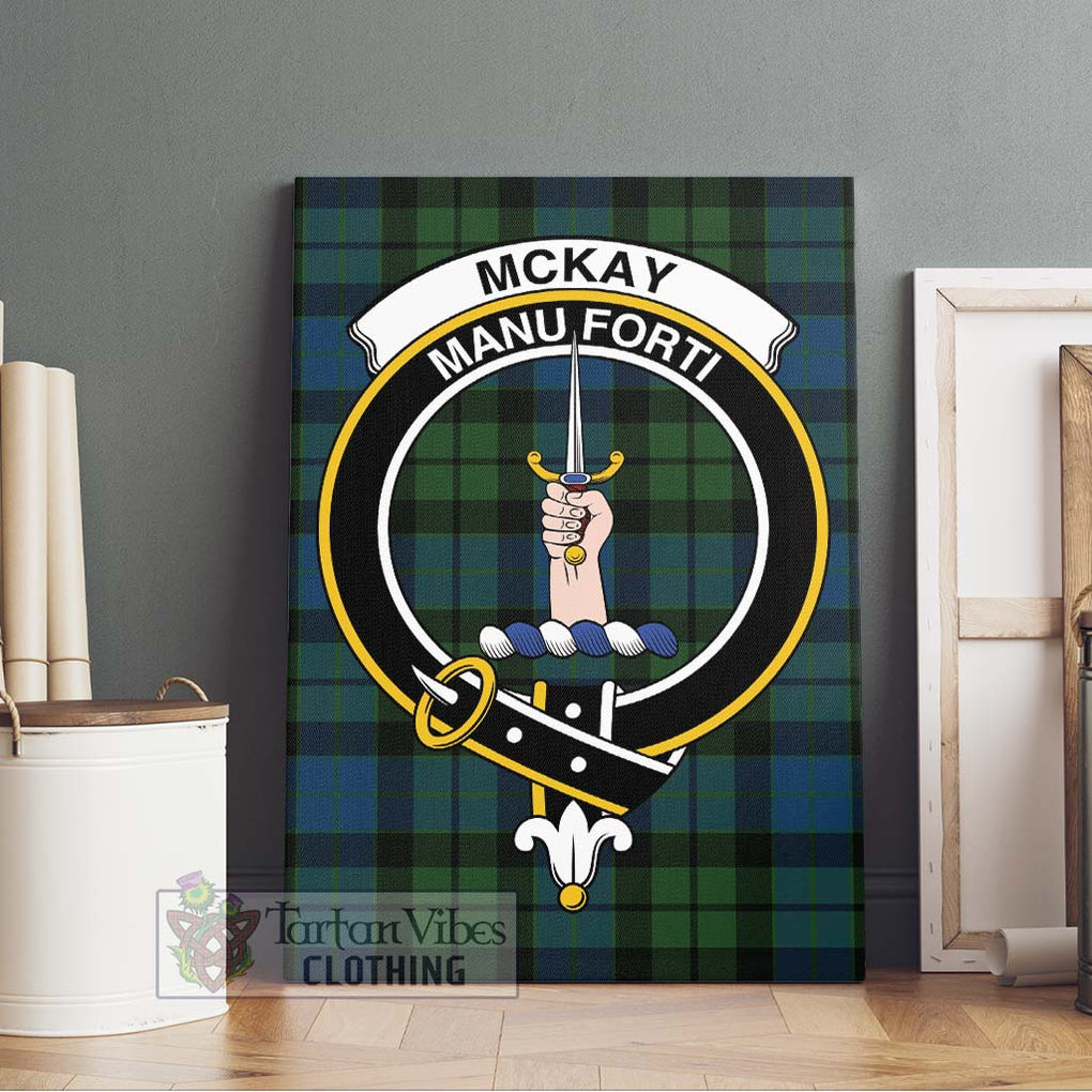 McKay Modern Tartan Canvas Print Wall Art with Family Crest Without Frame - Tartan Vibes Clothing