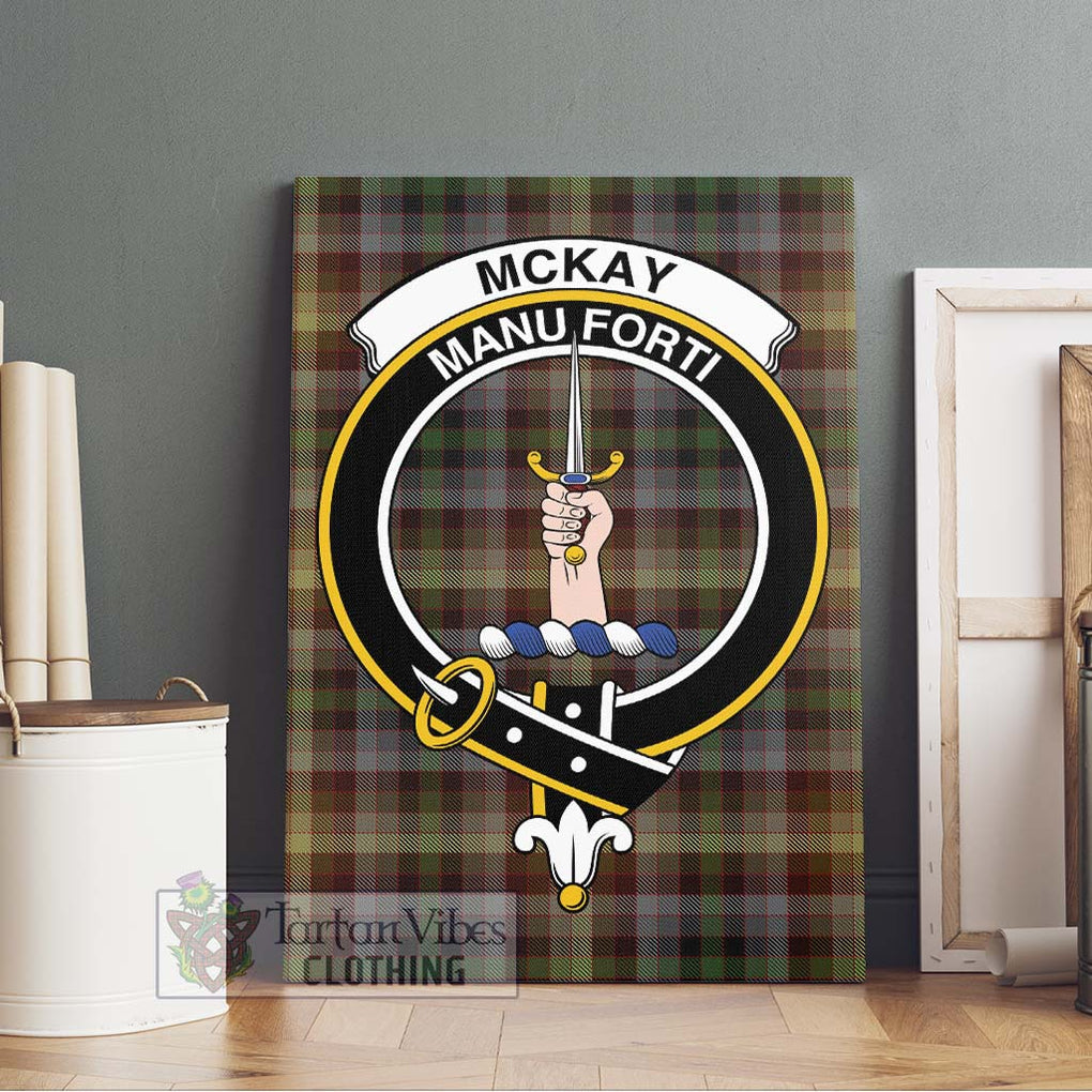 McKay of Strathnaver Tartan Canvas Print Wall Art with Family Crest Without Frame - Tartan Vibes Clothing