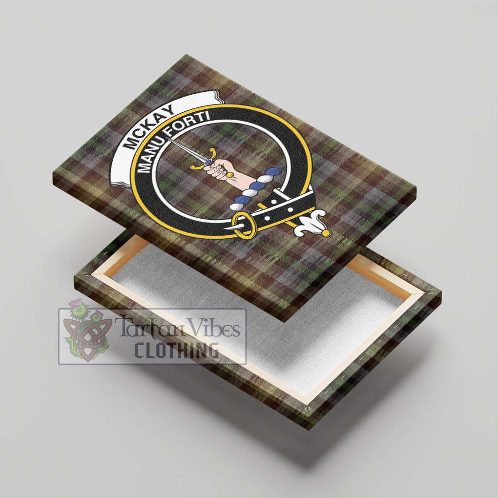 McKay of Strathnaver Tartan Canvas Print Wall Art with Family Crest - Tartan Vibes Clothing