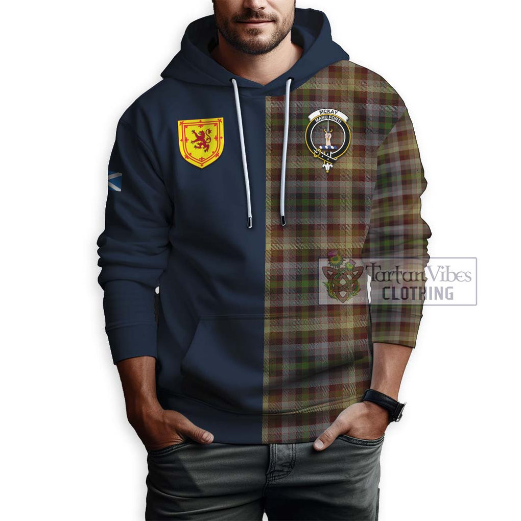 Tartan Vibes Clothing McKay of Strathnaver Tartan Hoodie with Scottish Lion Royal Arm Half Style