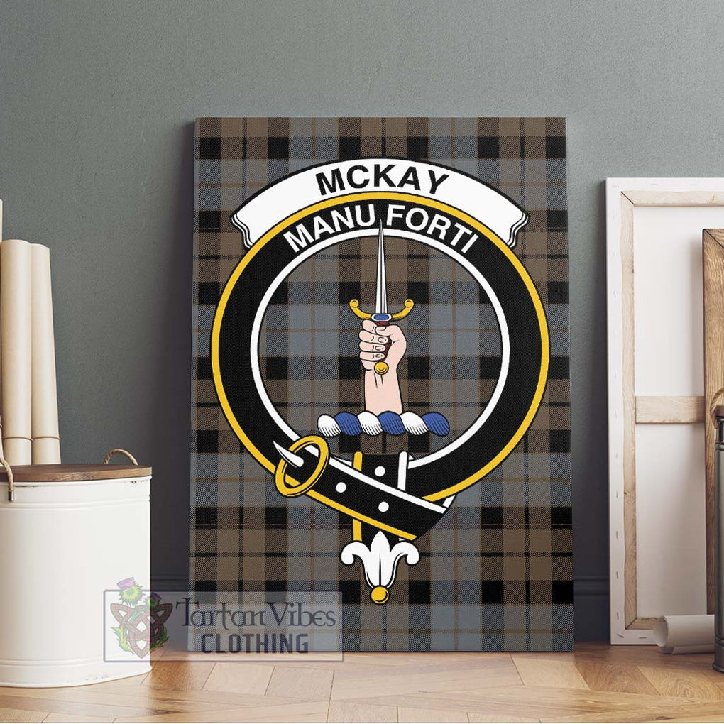 McKay Weathered Tartan Canvas Print Wall Art with Family Crest Without Frame - Tartan Vibes Clothing