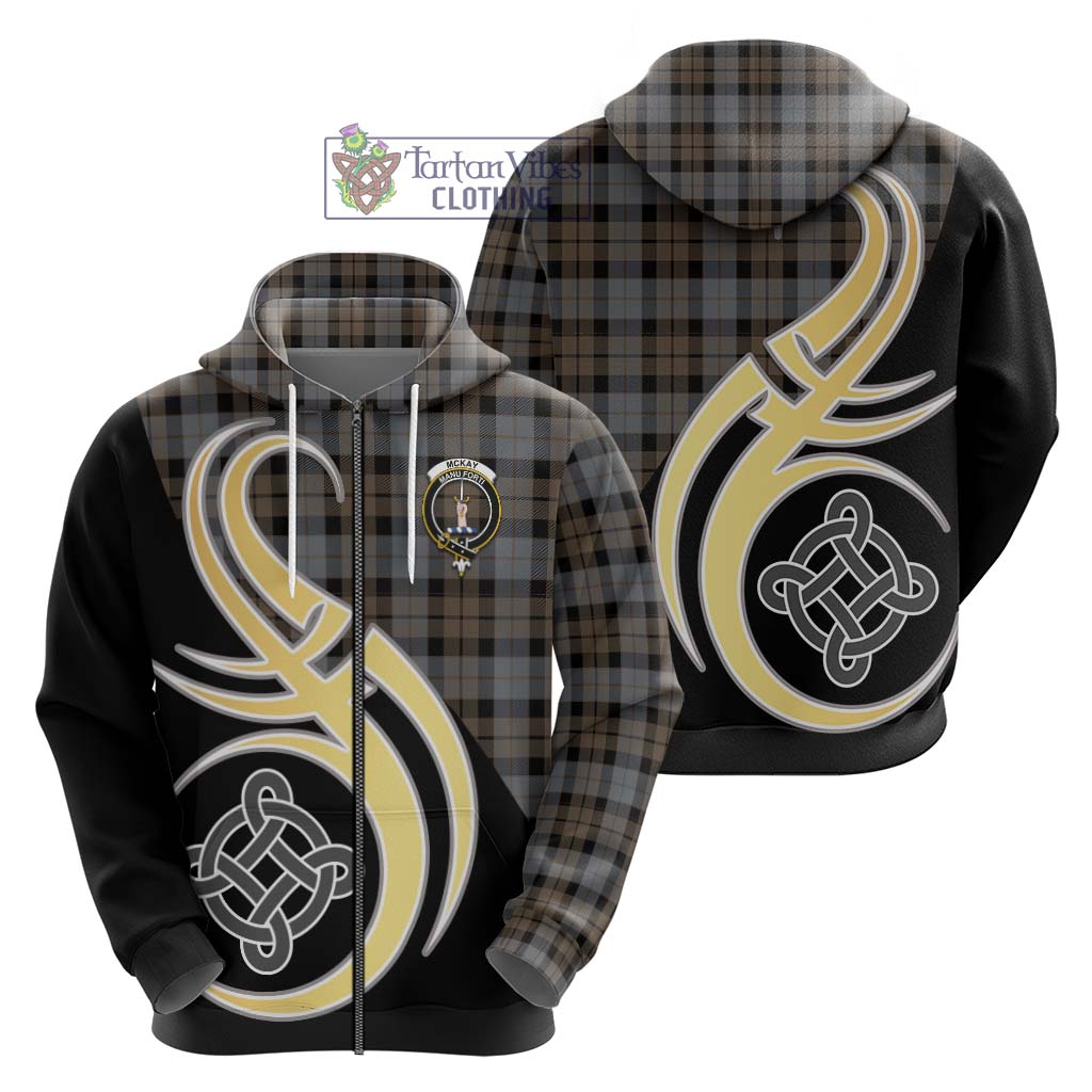 McKay Weathered Tartan Hoodie with Family Crest and Celtic Symbol Style - Tartan Vibes Clothing