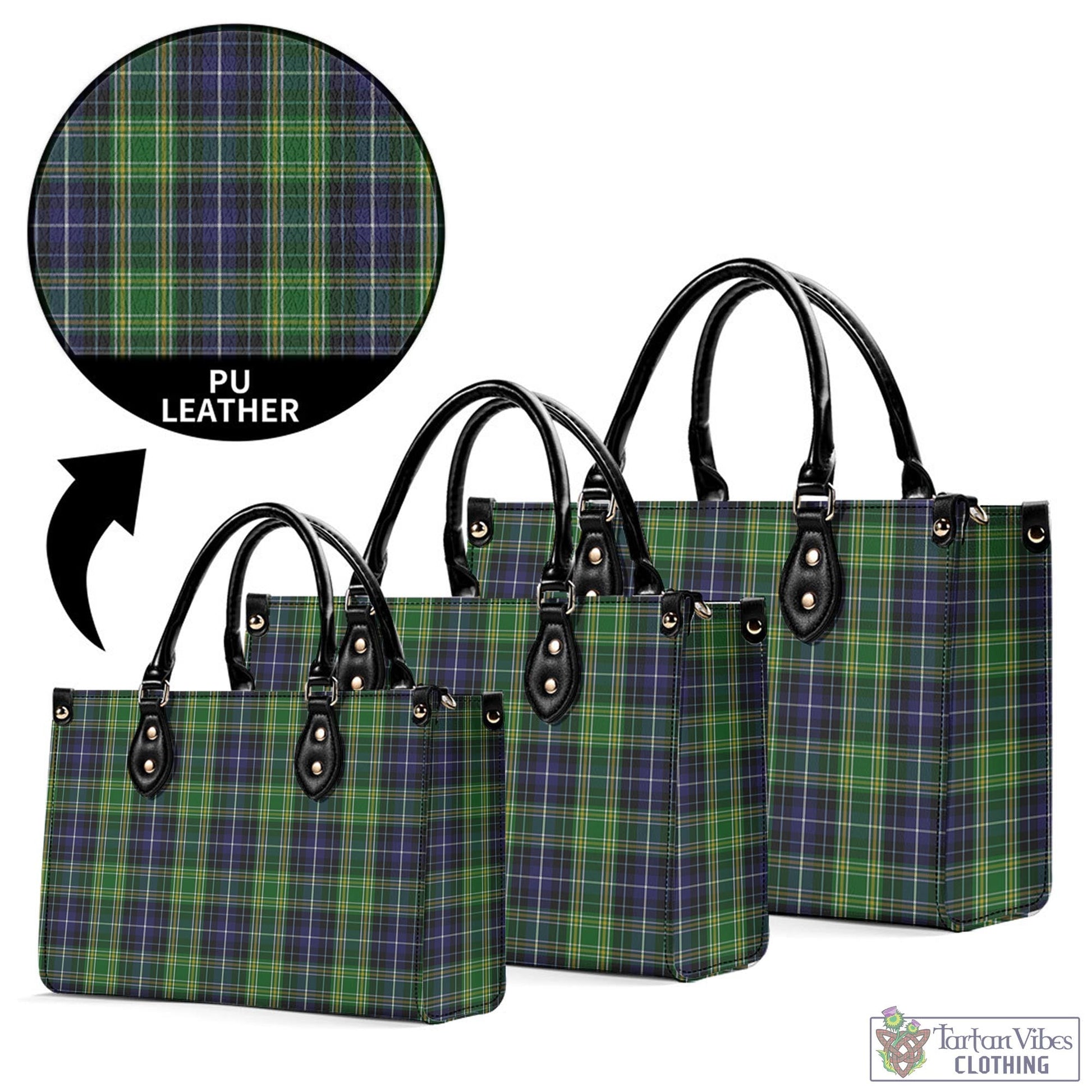McKellar Tartan Luxury Leather Handbags - Tartan Vibes Clothing