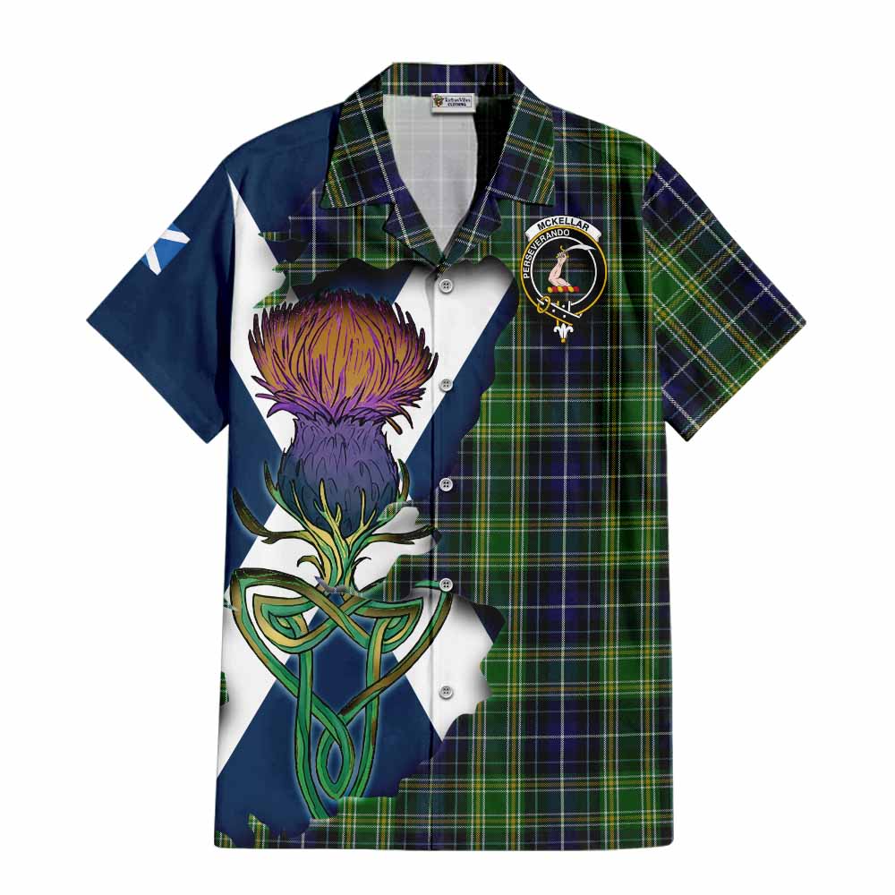 McKellar Tartan Family Crest Hawaiian Shirt Scottish Thistle Celtic Inspired Kid - Tartan Vibes Clothing