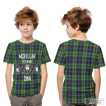 McKellar Tartan Kid T-Shirt with Family Crest DNA In Me Style Youth XL Size14 - Tartan Vibes Clothing