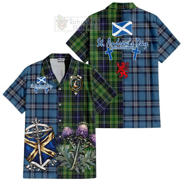 McKellar Tartan Hawaiian Shirt Happy St. Andrew's Day Half Tartan Style Kid - Tartan Vibes Clothing