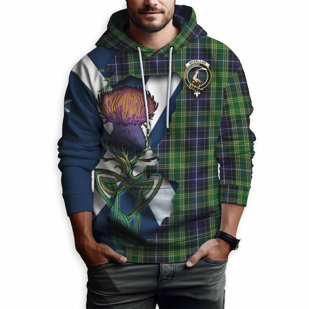 McKellar Tartan Family Crest Hoodie Scottish Thistle Celtic Inspired Pullover Hoodie - Tartan Vibes Clothing