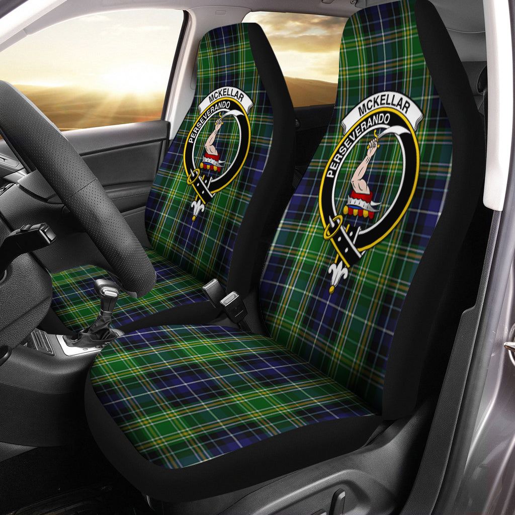 McKellar Tartan Car Seat Cover with Family Crest One Size - Tartanvibesclothing