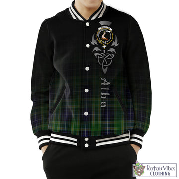 McKellar Tartan Baseball Jacket Featuring Alba Gu Brath Family Crest Celtic Inspired