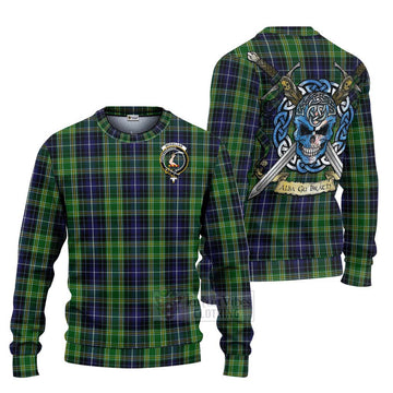 McKellar Tartan Ugly Sweater with Family Crest Celtic Skull Style Unisex - Tartan Vibes Clothing