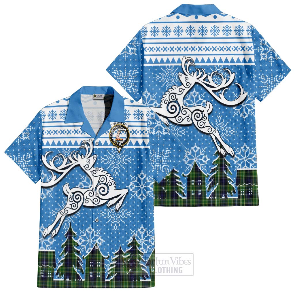McKellar Clan Christmas Hawaiian Shirt Celtic Reindeer Style Kid - Tartan Vibes Clothing