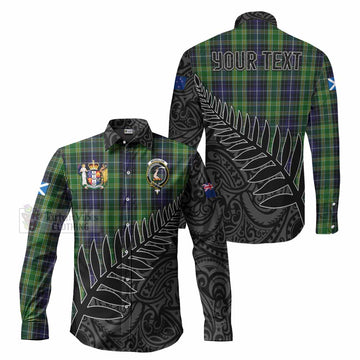 McKellar Crest Tartan Long Sleeve Button Shirt with New Zealand Silver Fern Half Style Men's Shirt S - Tartan Vibes Clothing