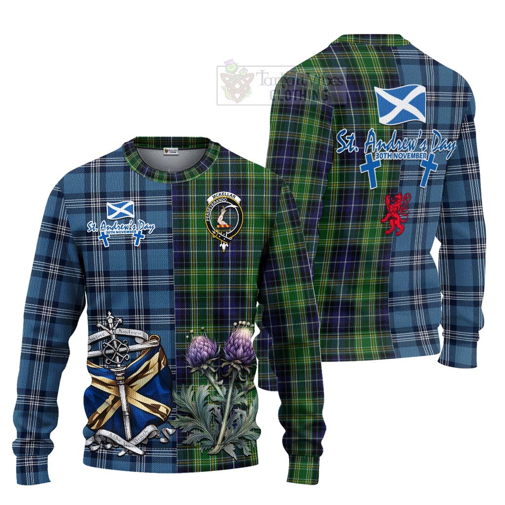 McKellar Tartan Knitted Sweater Happy St. Andrew's Day Half Tartan Style Unisex - Tartan Vibes Clothing
