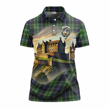 McKellar Tartan Family Crest Women's Polo Shirt with Scottish Ancient Castle Style Women - Tartan Vibes Clothing