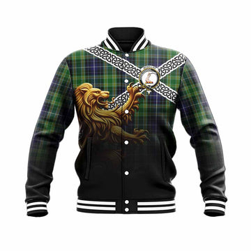 McKellar Crest Tartan Baseball Jacket with Golden Lion Emblem Celtic Style Unisex - Tartan Vibes Clothing