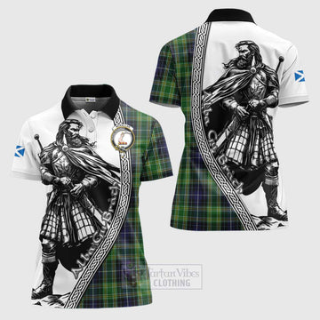 McKellar Tartan Clan Crest Women's Polo Shirt with Highlander Warrior Celtic Style Women - Tartan Vibes Clothing
