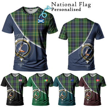 McKellar Tartan T-Shirt with Personalised National Flag and Family Crest Half Style Kid's Shirt - Tartan Vibes Clothing