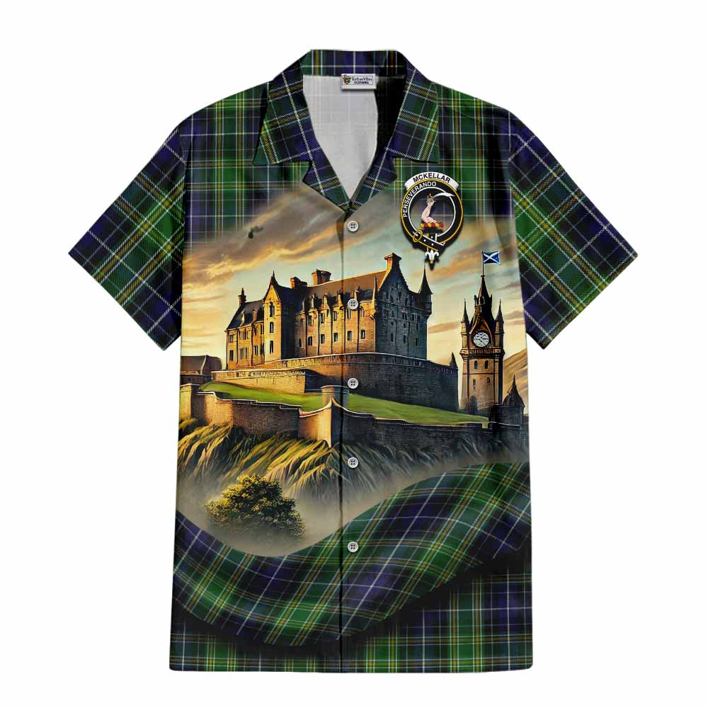 McKellar Tartan Family Crest Hawaiian Shirt with Scottish Ancient Castle Style Kid - Tartan Vibes Clothing