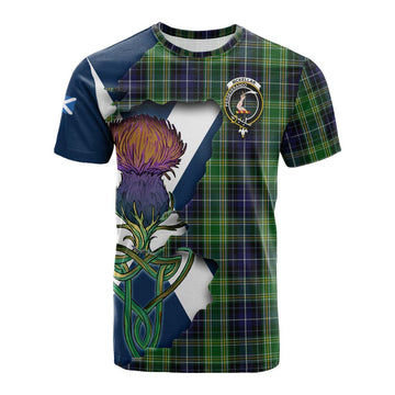 McKellar Tartan Family Crest Cotton T-shirt Scottish Thistle Celtic Inspired Kid's Shirt - Tartan Vibes Clothing