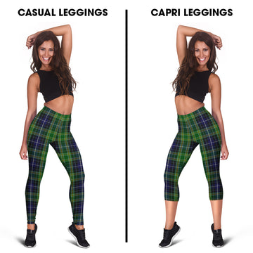 McKellar Tartan Womens Leggings Capri Leggings - Tartan Vibes Clothing